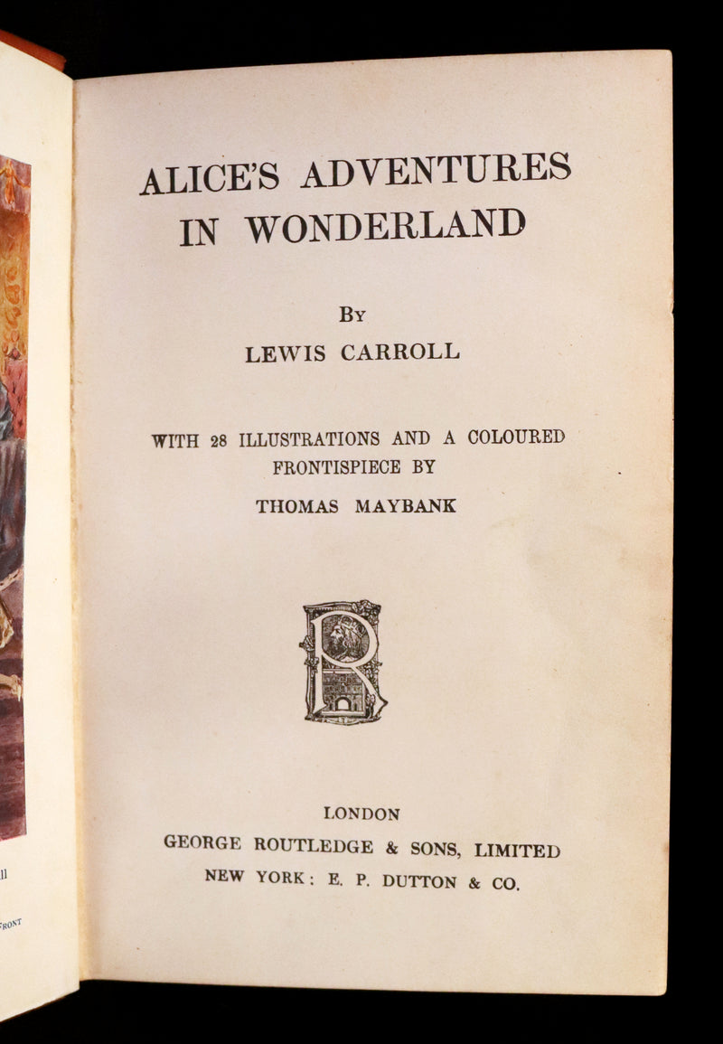 1907 Scarce Edition - ALICE's Adventures in Wonderland illustrated by Thomas Maybank.