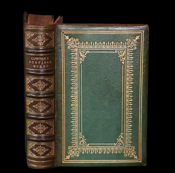 1877 Rare Book - The Poetical Works of William Cowper illustrated by Hugh Cameron.