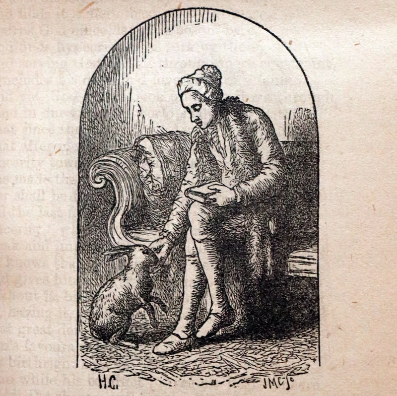 1877 Rare Book - The Poetical Works of William Cowper illustrated by Hugh Cameron.