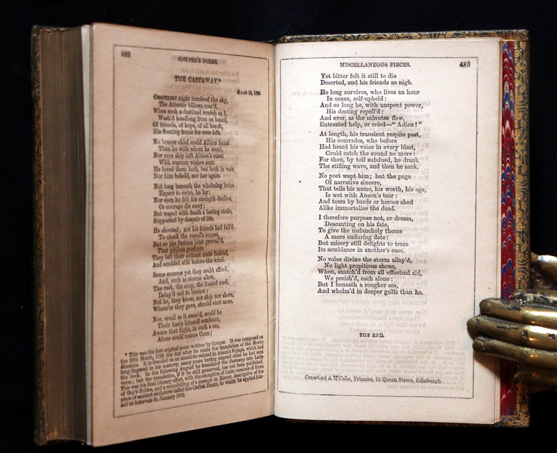 1877 Rare Book - The Poetical Works of William Cowper illustrated by Hugh Cameron.