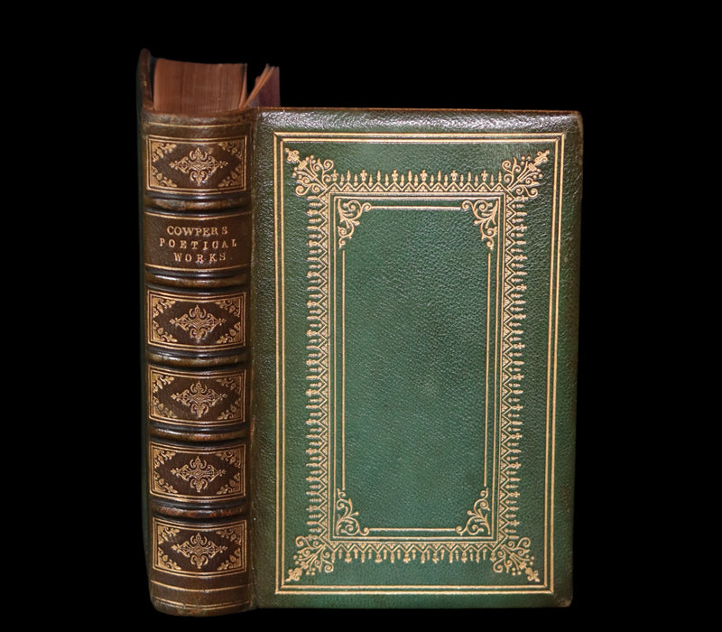 1877 Rare Book - The Poetical Works of William Cowper illustrated by Hugh Cameron.