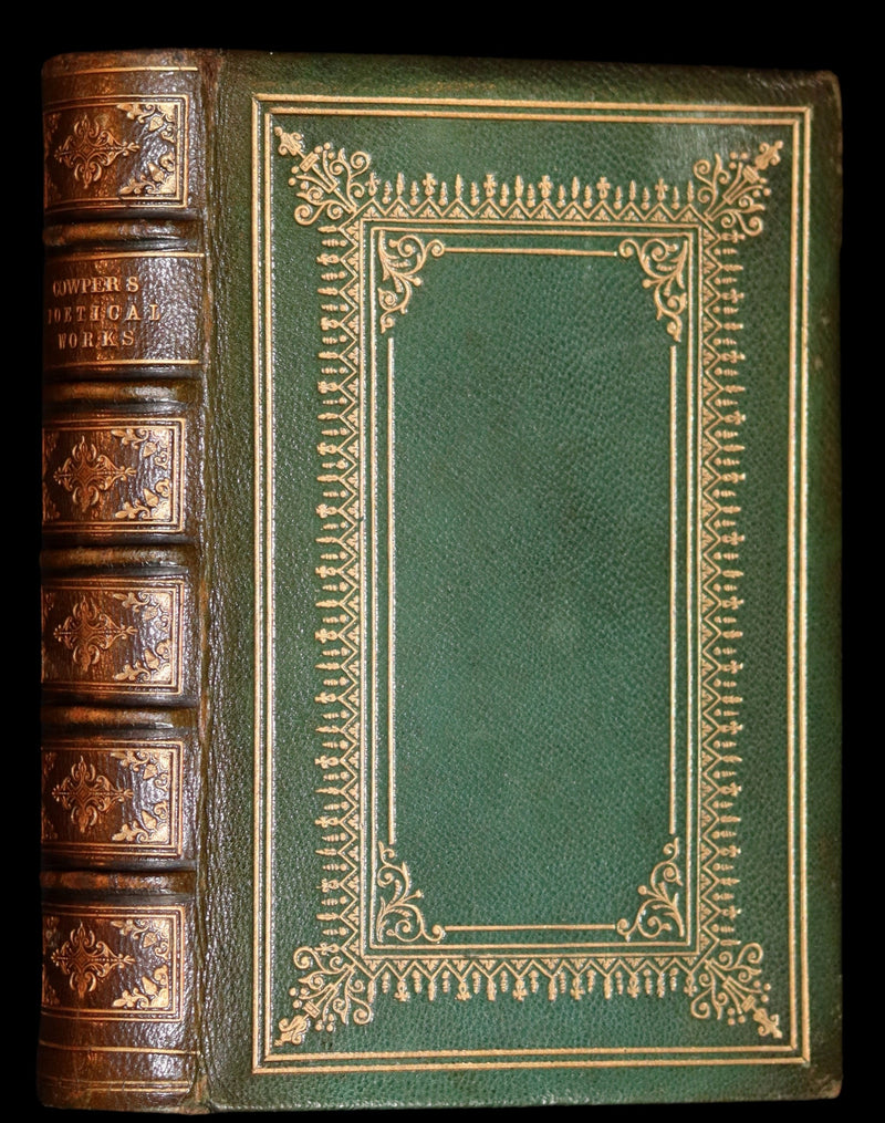 1877 Rare Book - The Poetical Works of William Cowper illustrated by Hugh Cameron.