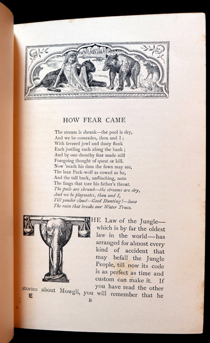 1897 Rare Book - The Second Jungle Book by Rudyard Kipling.