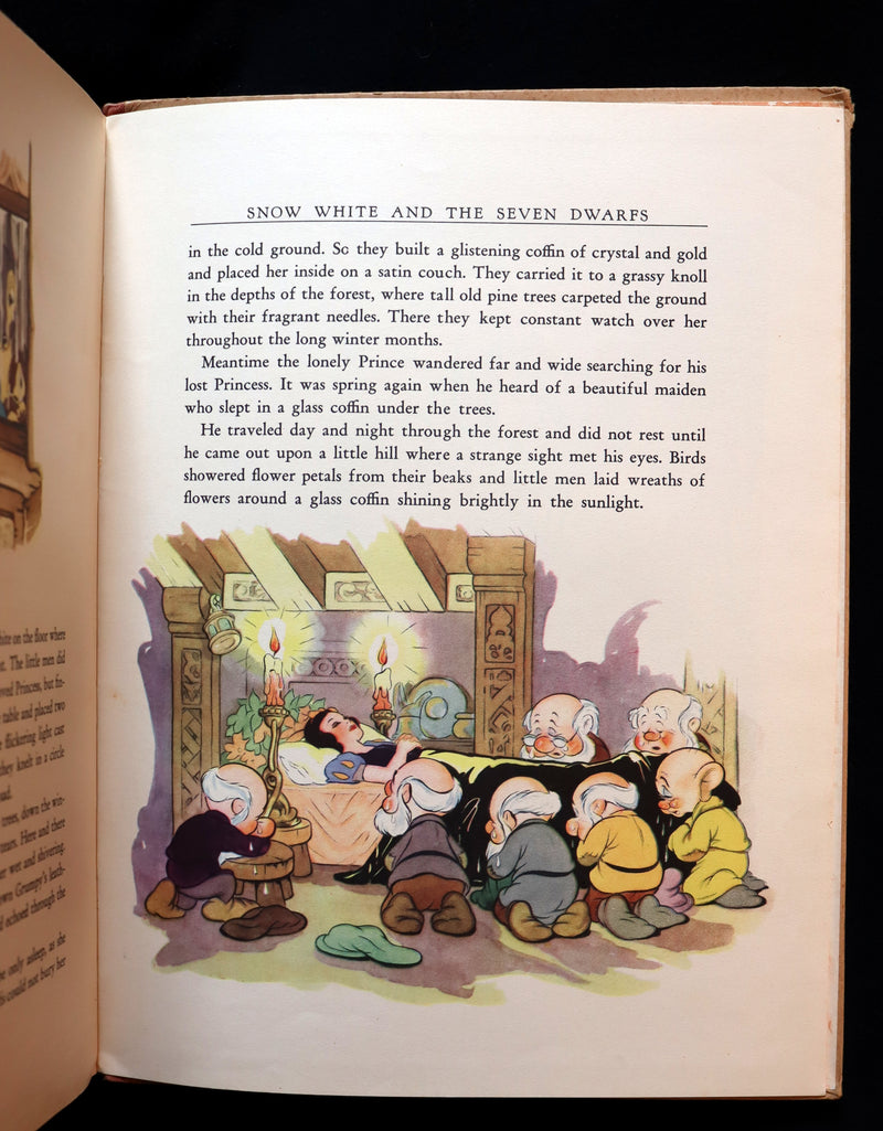 1938 Rare First UK Edition - Walt Disney SNOW WHITE and the Seven Dwarfs. Adapted from Grimm's Fairy Tales.