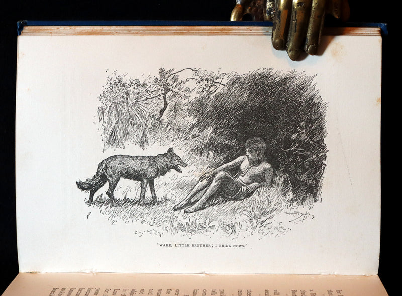 1898 Rare Book - The Jungle Book by Rudyard Kipling. Illustrated.