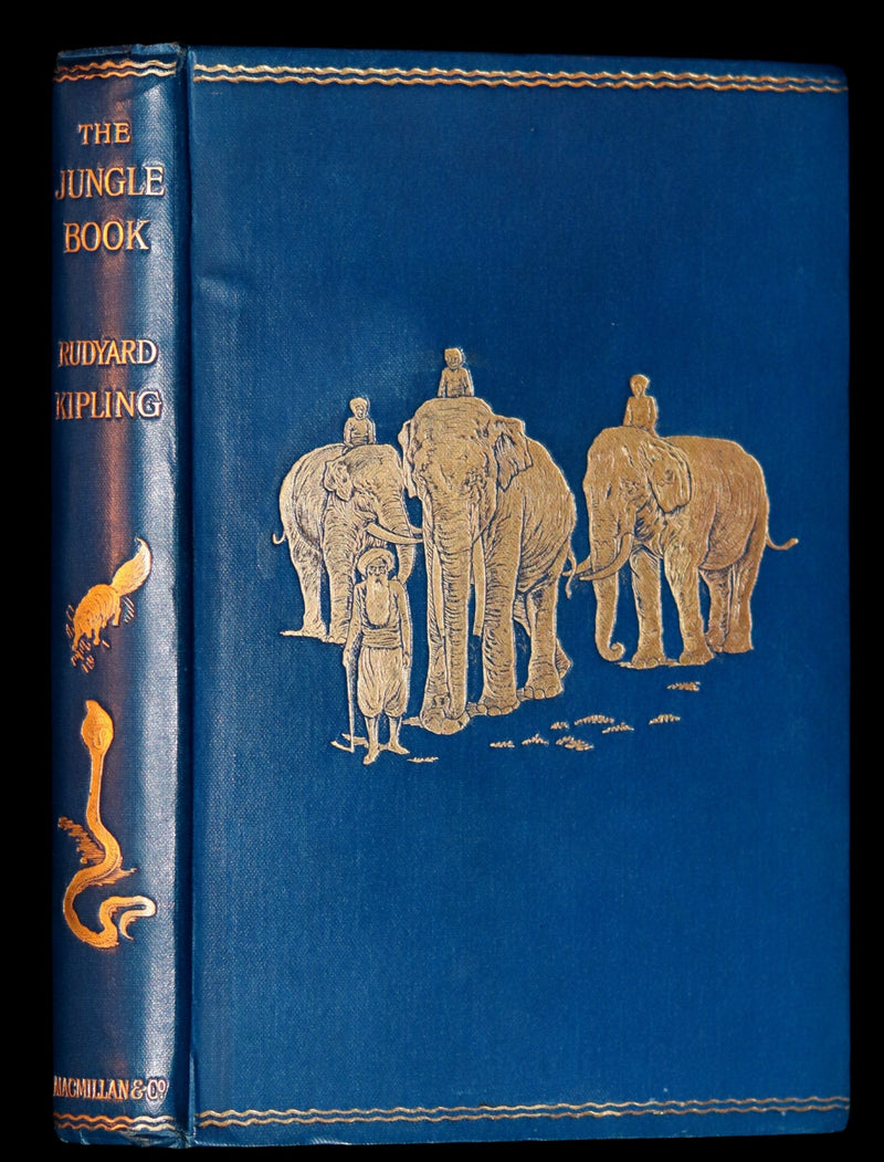 1898 Rare Book - The Jungle Book by Rudyard Kipling. Illustrated.
