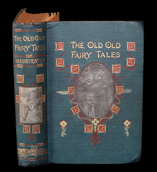 1890 Rare Victorian Book - The OLD OLD FAIRY TALES by Mrs Valentine. Illustrated.