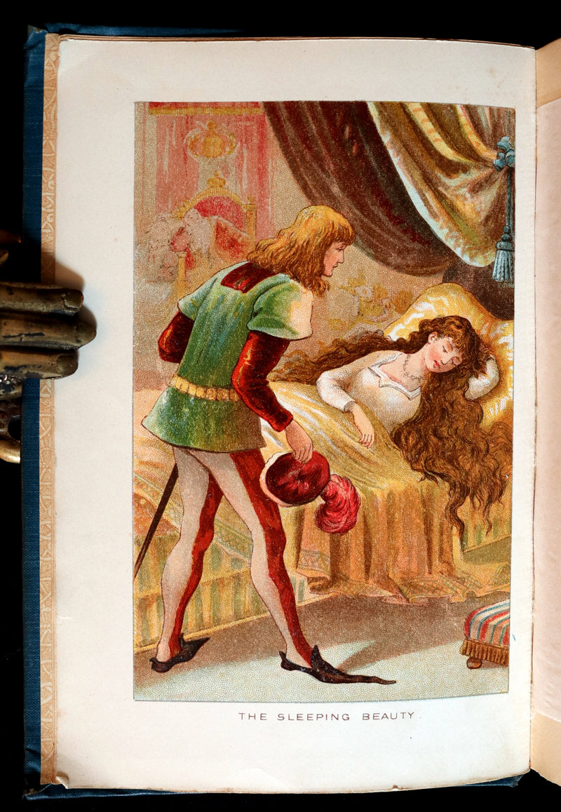 1890 Rare Victorian Book - The OLD OLD FAIRY TALES by Mrs Valentine. Illustrated.