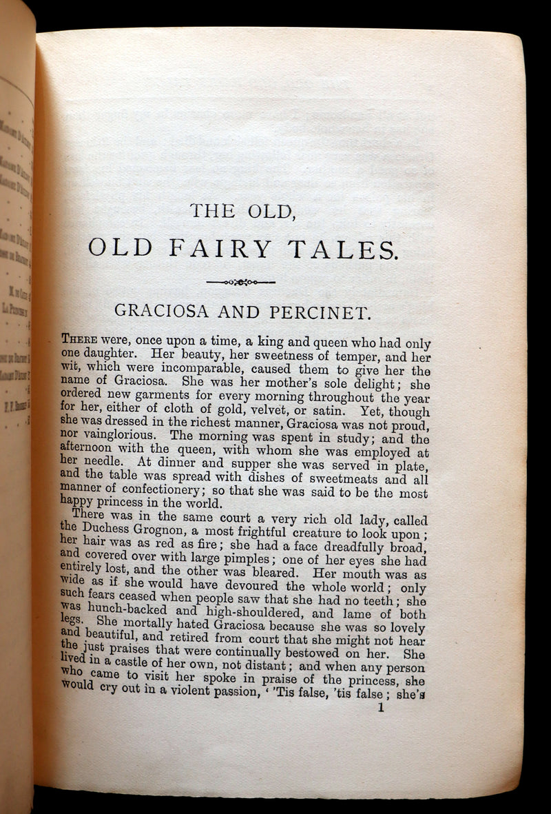 1890 Rare Victorian Book - The OLD OLD FAIRY TALES by Mrs Valentine. Illustrated.