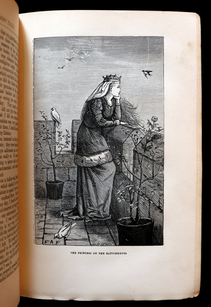 1890 Rare Victorian Book - The OLD OLD FAIRY TALES by Mrs Valentine. Illustrated.