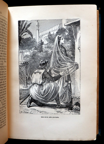 1890 Rare Victorian Book - The OLD OLD FAIRY TALES by Mrs Valentine. Illustrated.