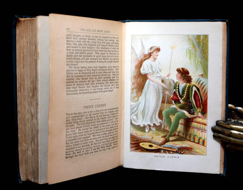 1890 Rare Victorian Book - The OLD OLD FAIRY TALES by Mrs Valentine. Illustrated.