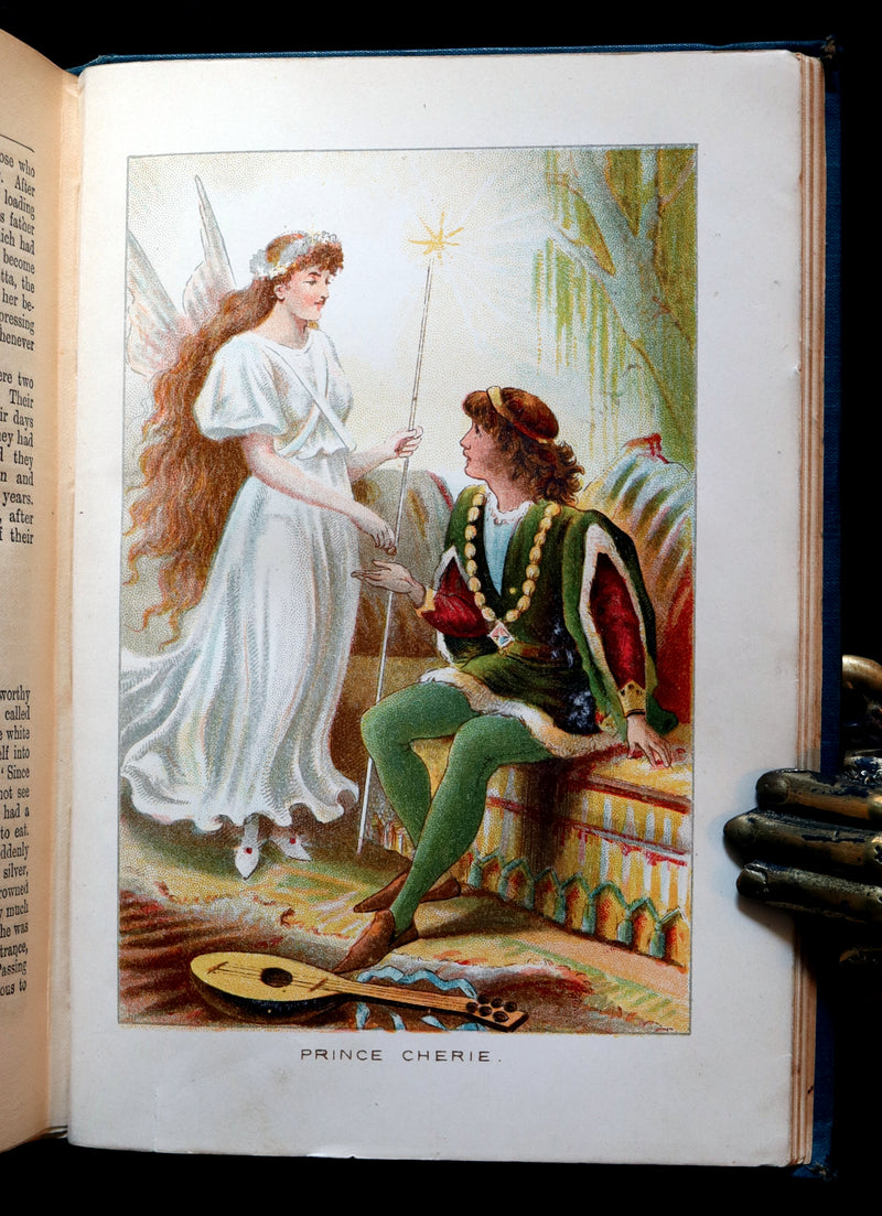 1890 Rare Victorian Book - The OLD OLD FAIRY TALES by Mrs Valentine. Illustrated.