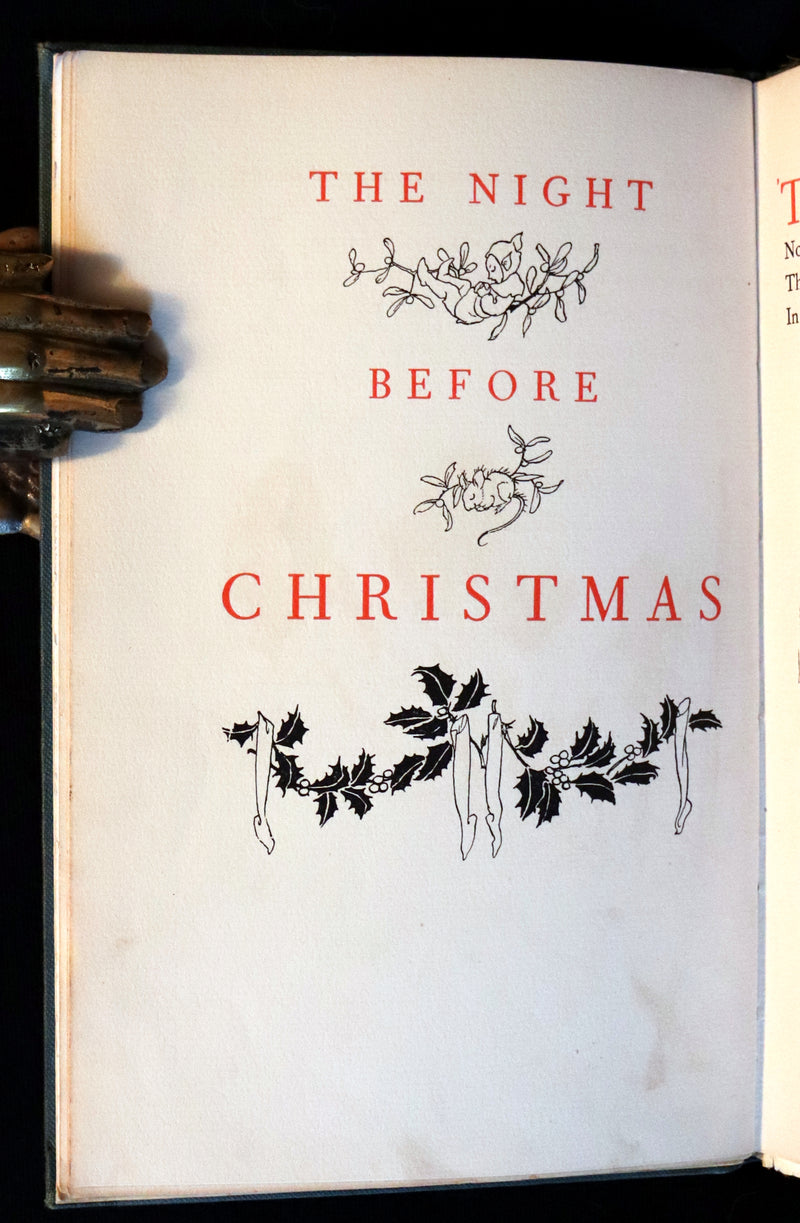 1931 Rare First US Edition - The NIGHT Before CHRISTMAS illustrated by Arthur Rackham.
