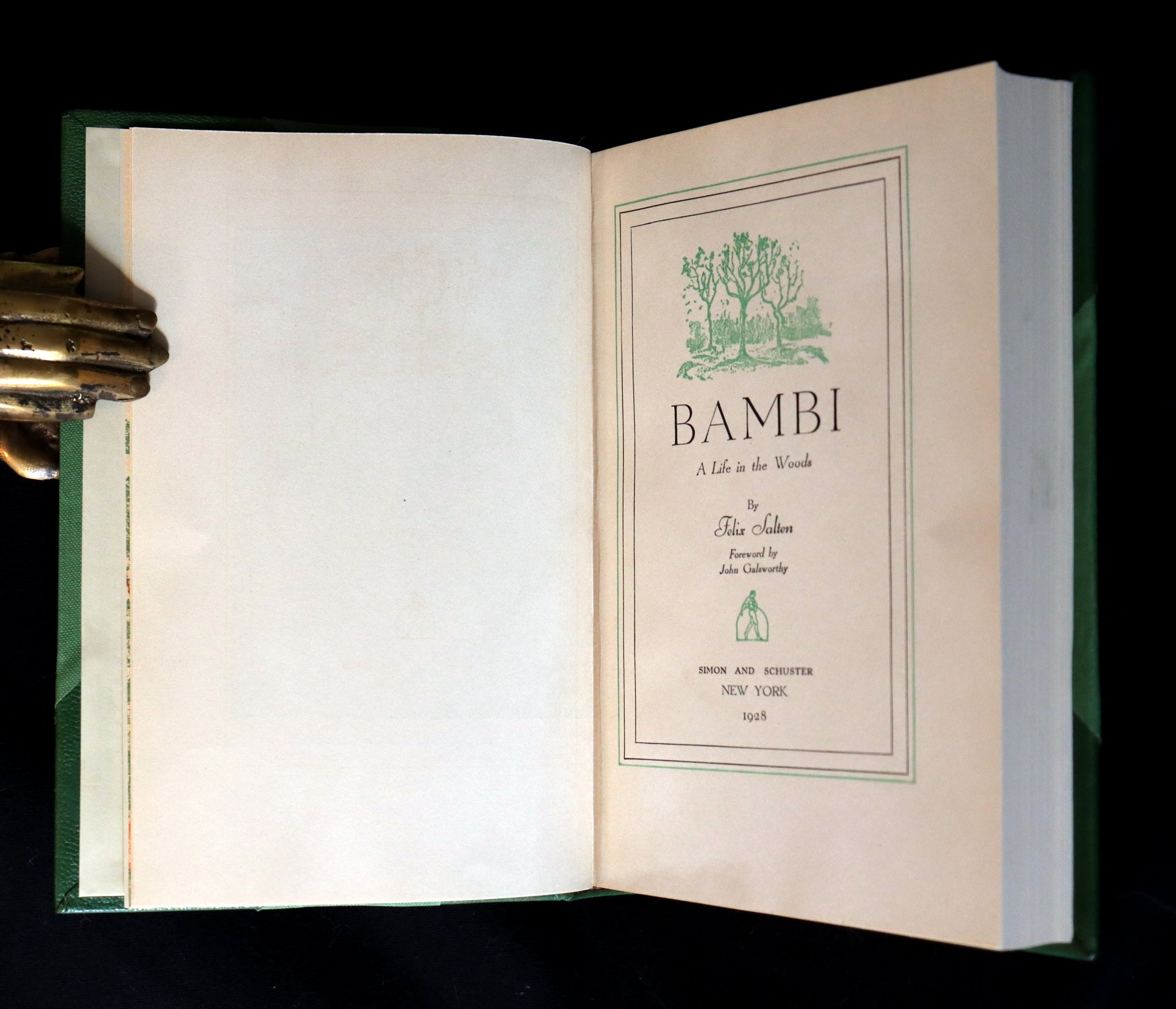 1928 Rare First Edition - BAMBI a Life in the Woods by Felix Salten. I –  MFLIBRA - Antique Books