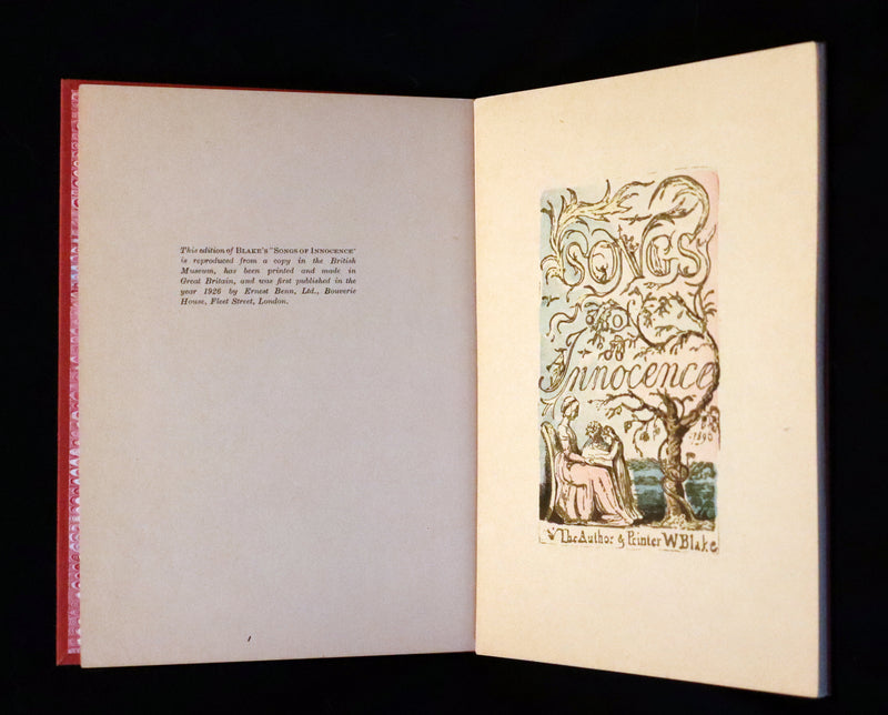 1926 Rare Portfolio - Songs of Innocence written & illustrated by William BLAKE.