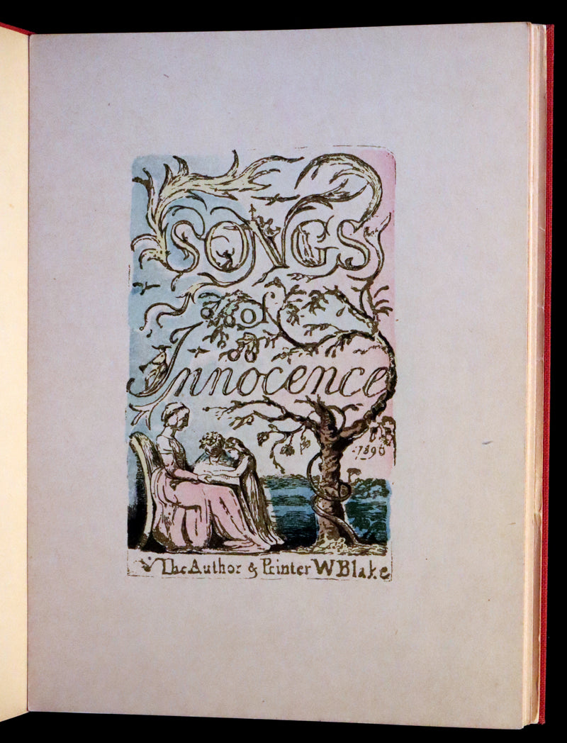 1926 Rare Portfolio - Songs of Innocence written & illustrated by William BLAKE.