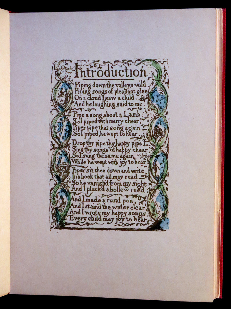 1926 Rare Portfolio - Songs of Innocence written & illustrated by William BLAKE.