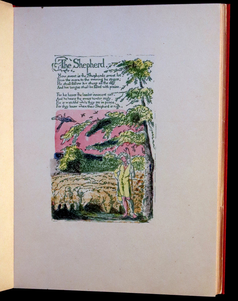 1926 Rare Portfolio - Songs of Innocence written & illustrated by William BLAKE.