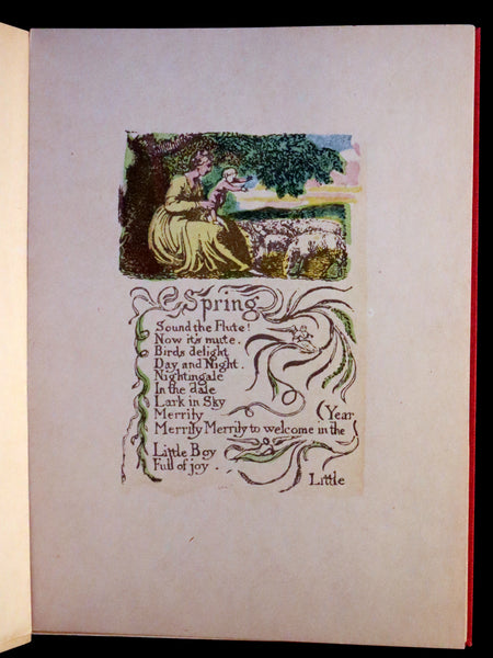 1926 Rare Portfolio - Songs of Innocence written & illustrated by William BLAKE.