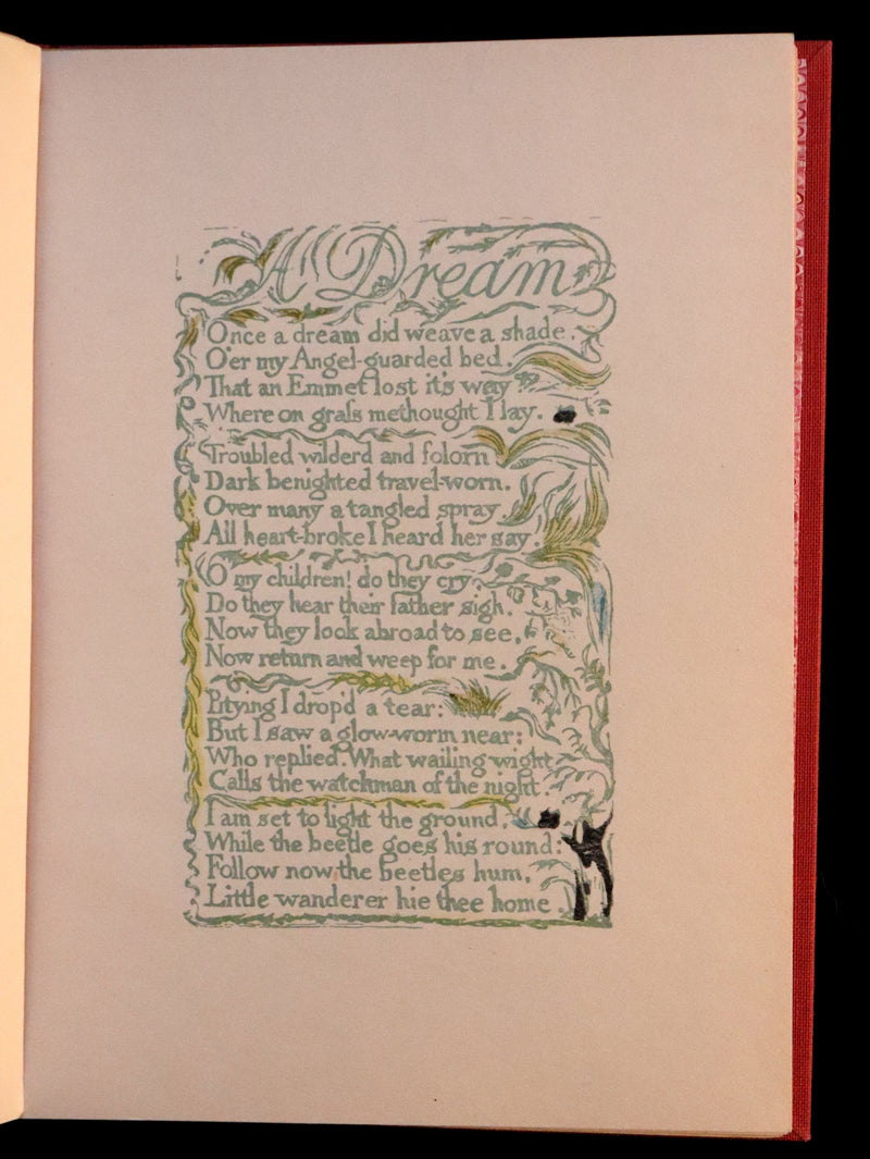 1926 Rare Portfolio - Songs of Innocence written & illustrated by William BLAKE.