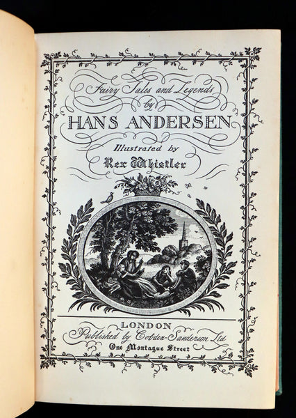 1935 First Rex Whistler Illustrated Edition - Hans Andersen Fairy Tales and Legends.