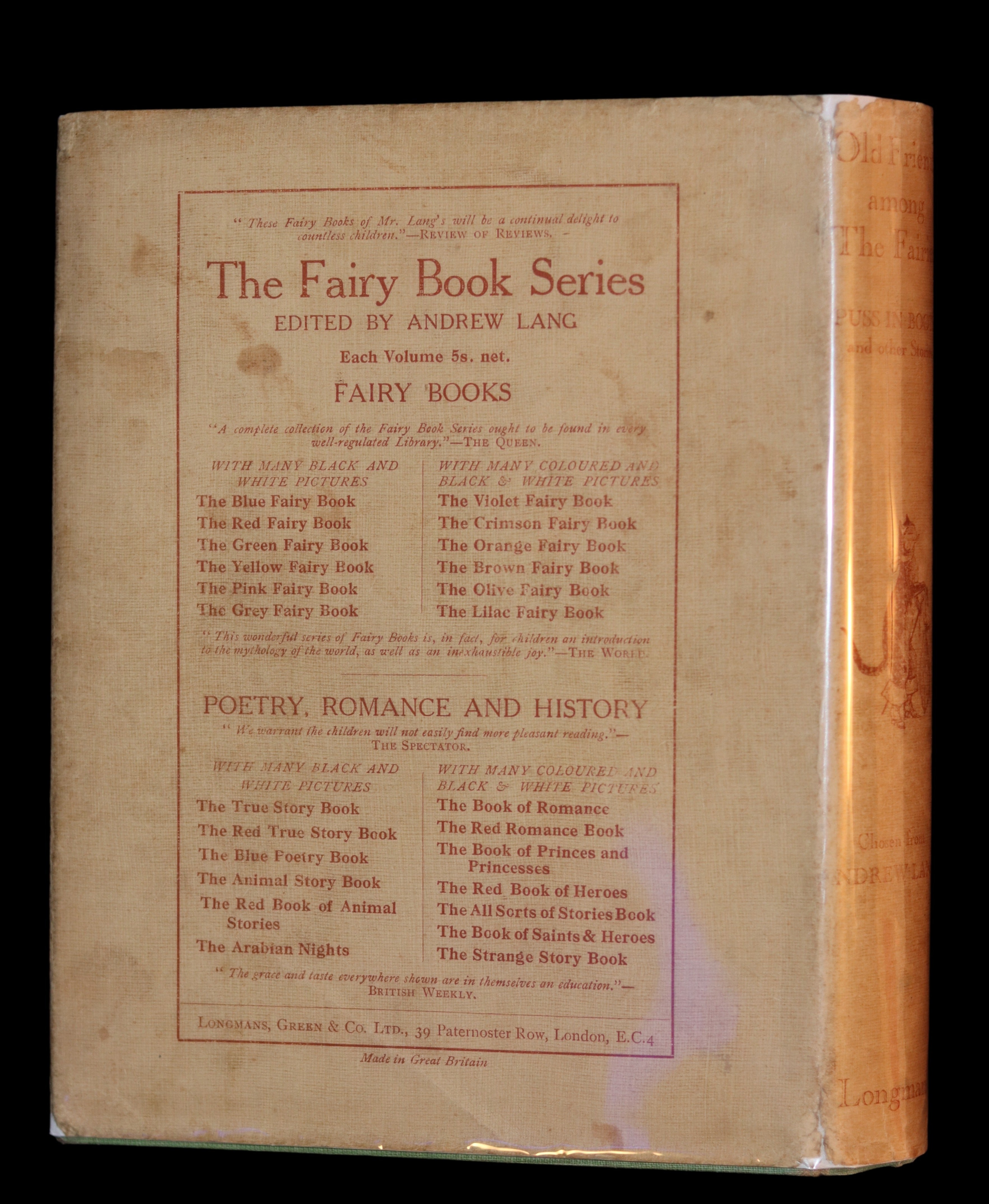 1926 Rare First Edition - OLD FRIENDS AMONG THE FAIRIES by Andrew