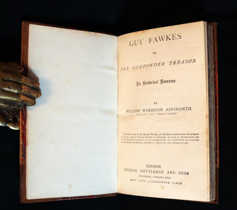 1875 Rare Book - Guy Fawkes, or the Gunpowder Treason by William Harrison Ainsworth.