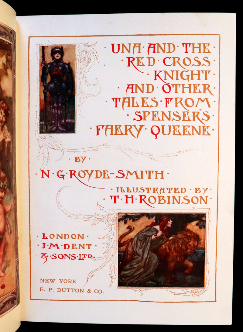 1934 Rare Book ~ Una and the Red Cross Knight from Spenser's Faery Queene.