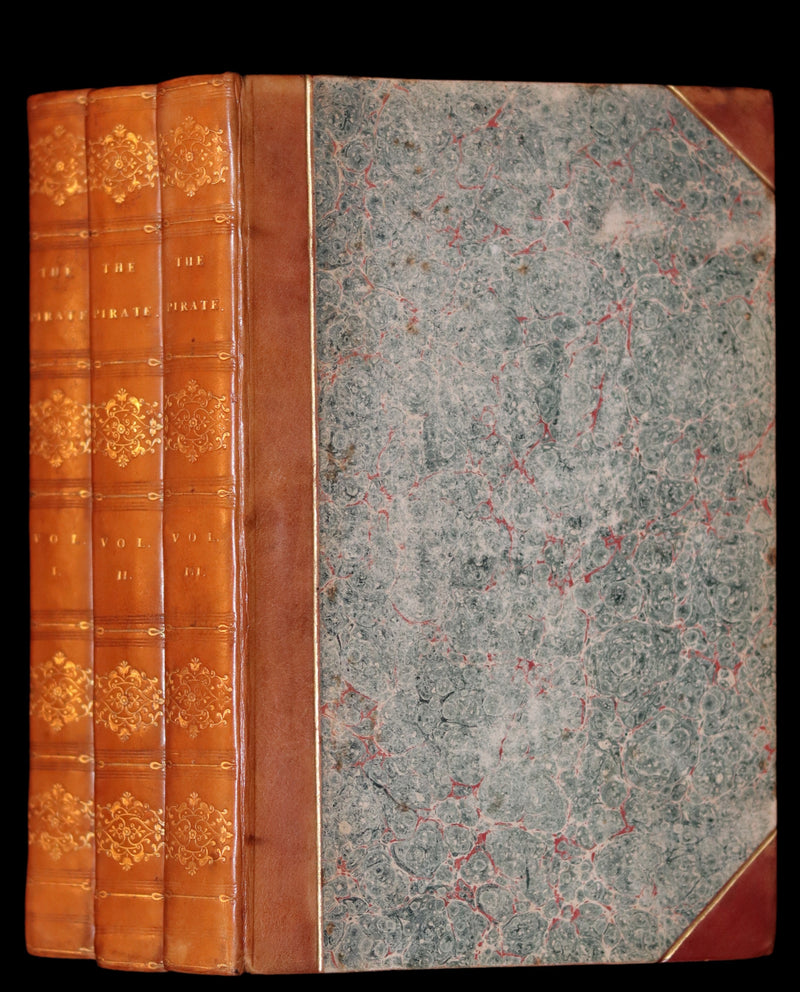 1822 Rare First Edition Book Set - The PIRATE by Sir Walter Scott.