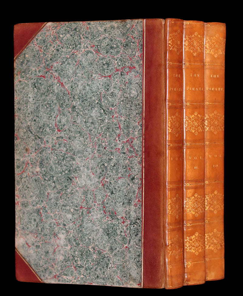1822 Rare First Edition Book Set - The PIRATE by Sir Walter Scott.