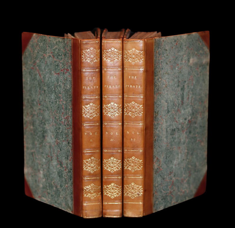 1822 Rare First Edition Book Set - The PIRATE by Sir Walter Scott.