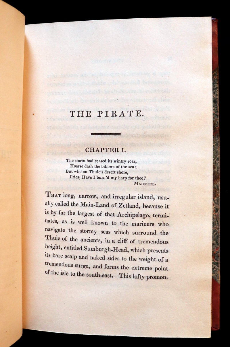 1822 Rare First Edition Book Set - The PIRATE by Sir Walter Scott.