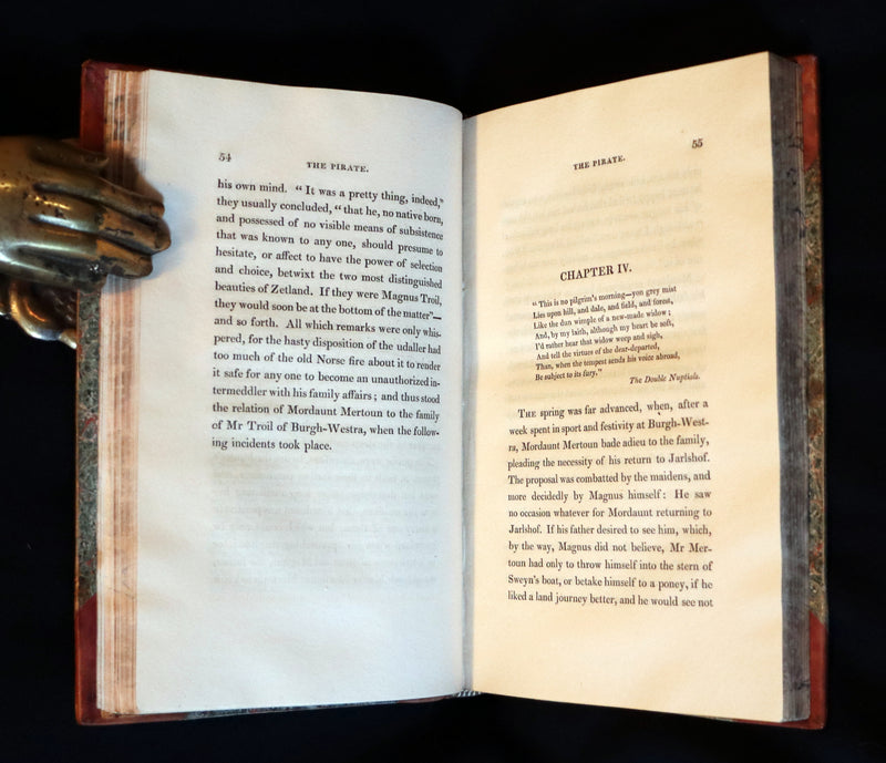 1822 Rare First Edition Book Set - The PIRATE by Sir Walter Scott.