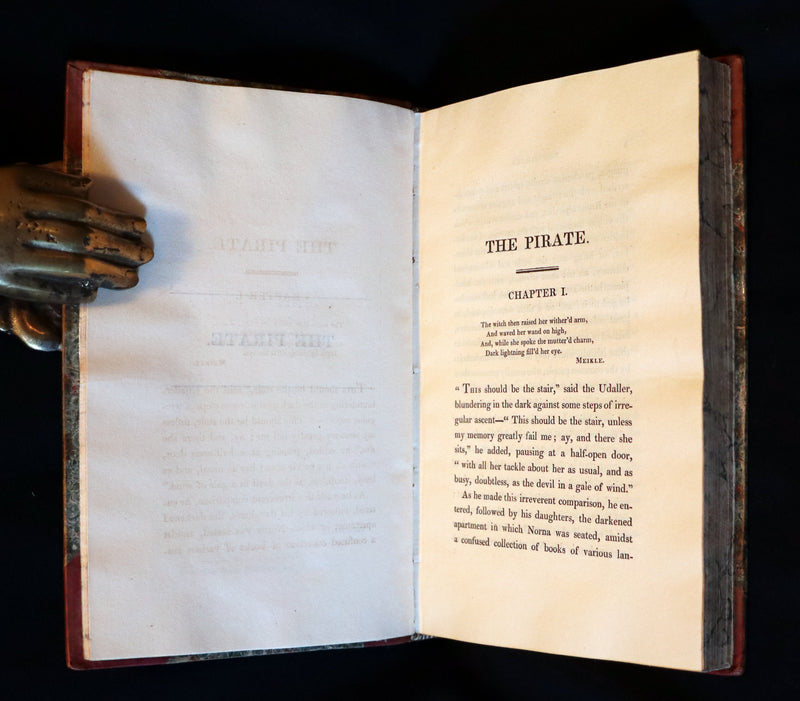 1822 Rare First Edition Book Set - The PIRATE by Sir Walter Scott.