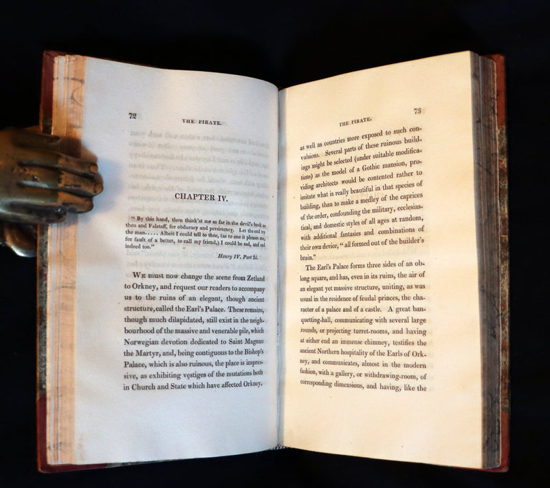 1822 Rare First Edition Book Set - The PIRATE by Sir Walter Scott.