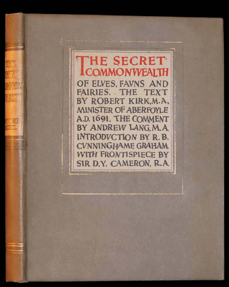 1933 Rare Book - The Secret Commonwealth of Elves, Fauns and Fairies by Robert Kirk.