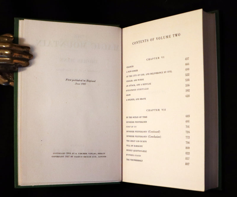 1927 Scarce First English Edition - The Magic Mountain (Der Zauberberg) by Thomas Mann.