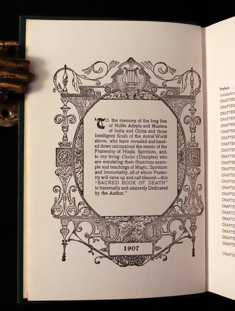 1944 Scarce Book -The Sacred Book of Death, Hindu Spiritism, Reincarnation by de Laurence.