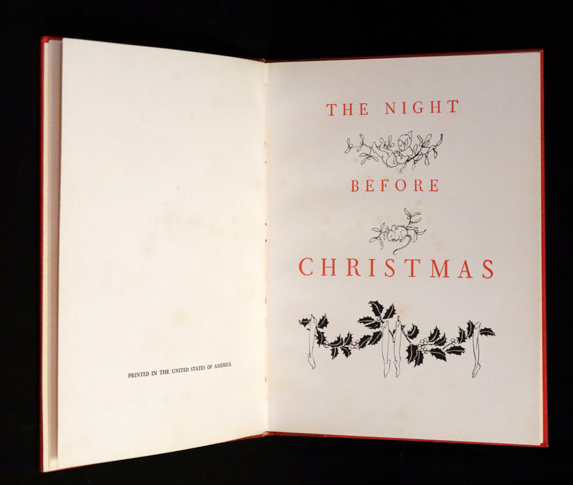 1938 Rare Book Bound by Sangorski - The NIGHT Before CHRISTMAS illustrated by Arthur Rackham.