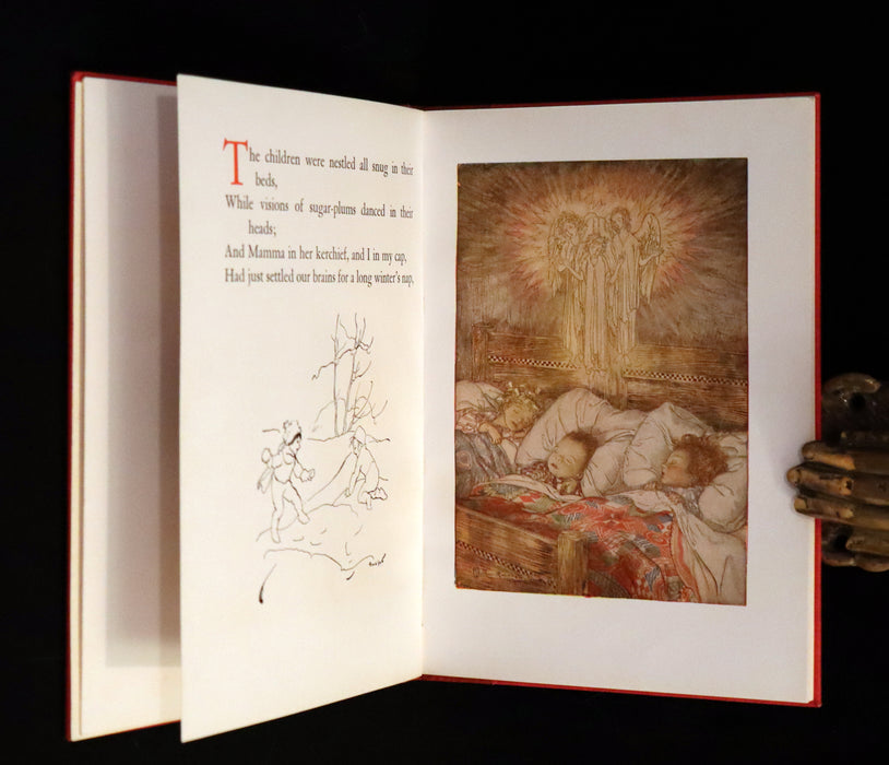 1938 Rare Book Bound by Sangorski - The NIGHT Before CHRISTMAS illustrated by Arthur Rackham.