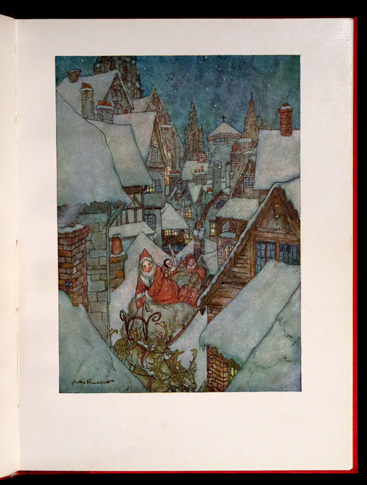 1938 Rare Book Bound by Sangorski - The NIGHT Before CHRISTMAS illustrated by Arthur Rackham.