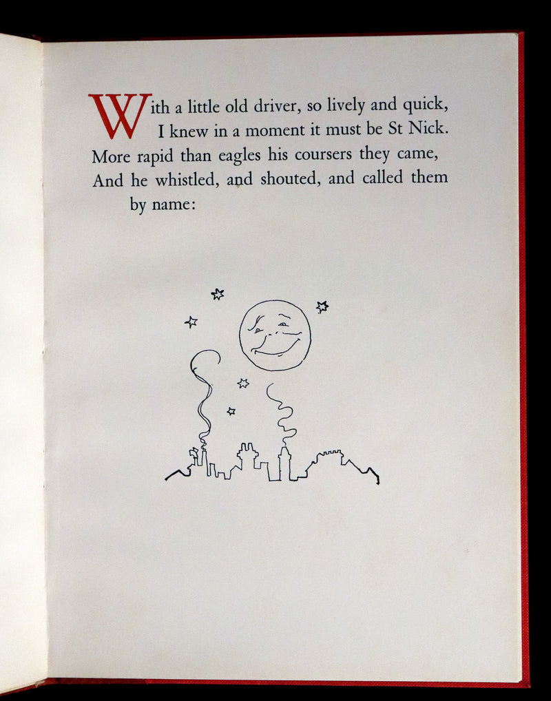 1938 Rare Book Bound by Sangorski - The NIGHT Before CHRISTMAS illustrated by Arthur Rackham.