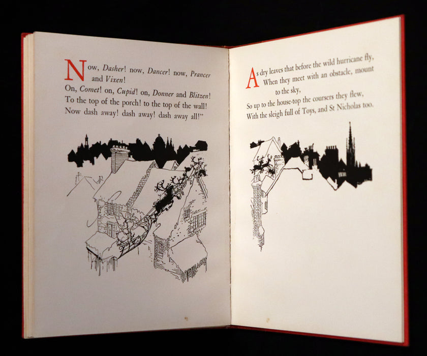 1938 Rare Book Bound by Sangorski - The NIGHT Before CHRISTMAS illustrated by Arthur Rackham.