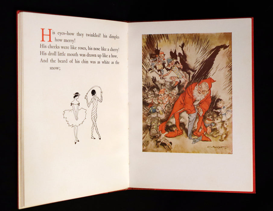 1938 Rare Book Bound by Sangorski - The NIGHT Before CHRISTMAS illustrated by Arthur Rackham.