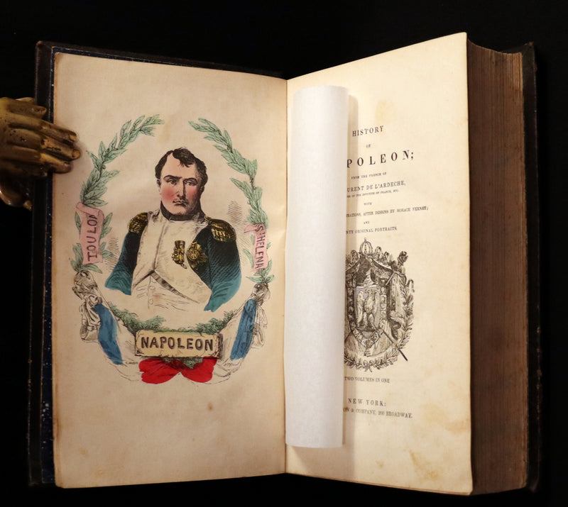 1850 Rare Book ~ History of NAPOLEON by Laurent de l'Ardeche, illustrated by Horace Vernet.