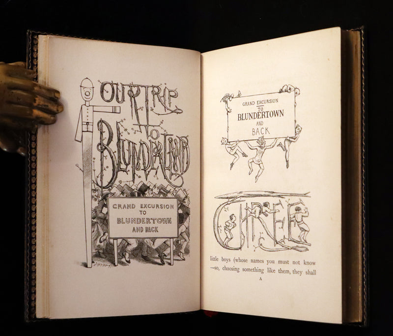 1877 First Edition bound by Root & Son - Our Trip to Blunderland illustrated by Charles Doyle.