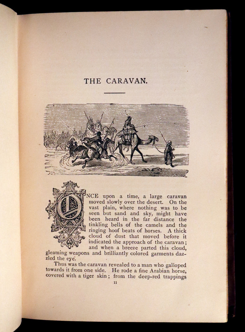 1882 Scarce Victorian Book - HAUFF'S Fairy Tales, Tales of the Caravan, Inn, and Palace. Illustrated.