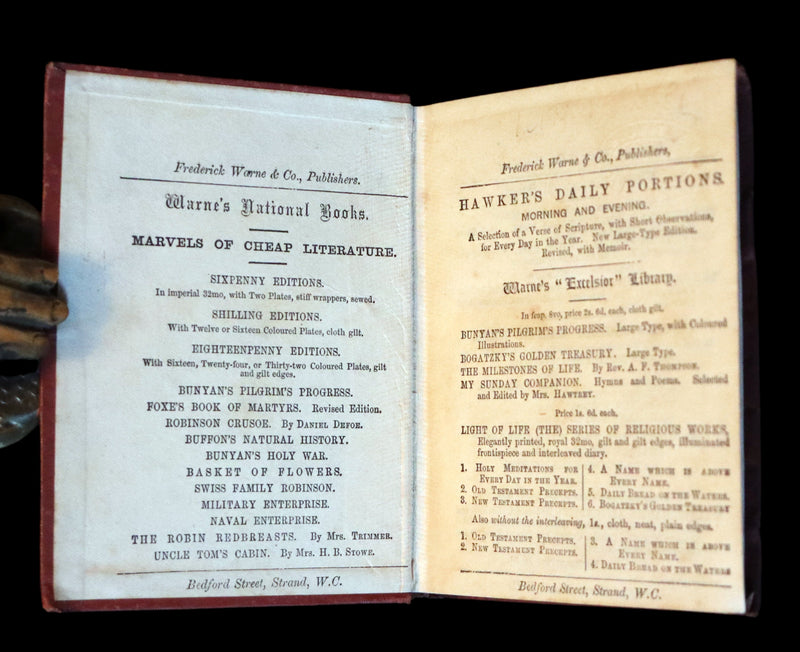 1890 Rare Book ~ Uncle Tom's Cabin by Harriet Beecher Stowe. Color illustrated.