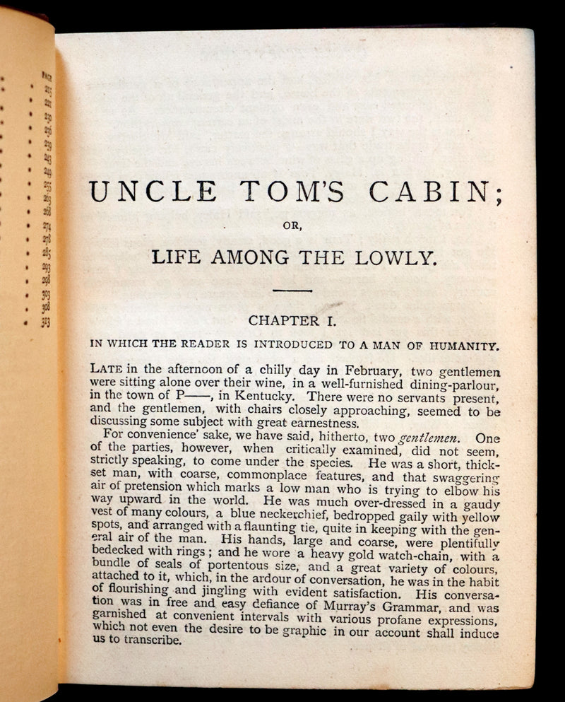1890 Rare Book ~ Uncle Tom's Cabin by Harriet Beecher Stowe. Color illustrated.